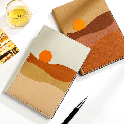 Abstrak Gunung Sun Art PU Kulit Notebook Jurnal