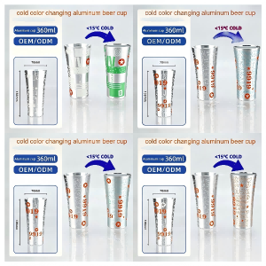 Cangkir Bir Aluminium Ganti Warna Dingin