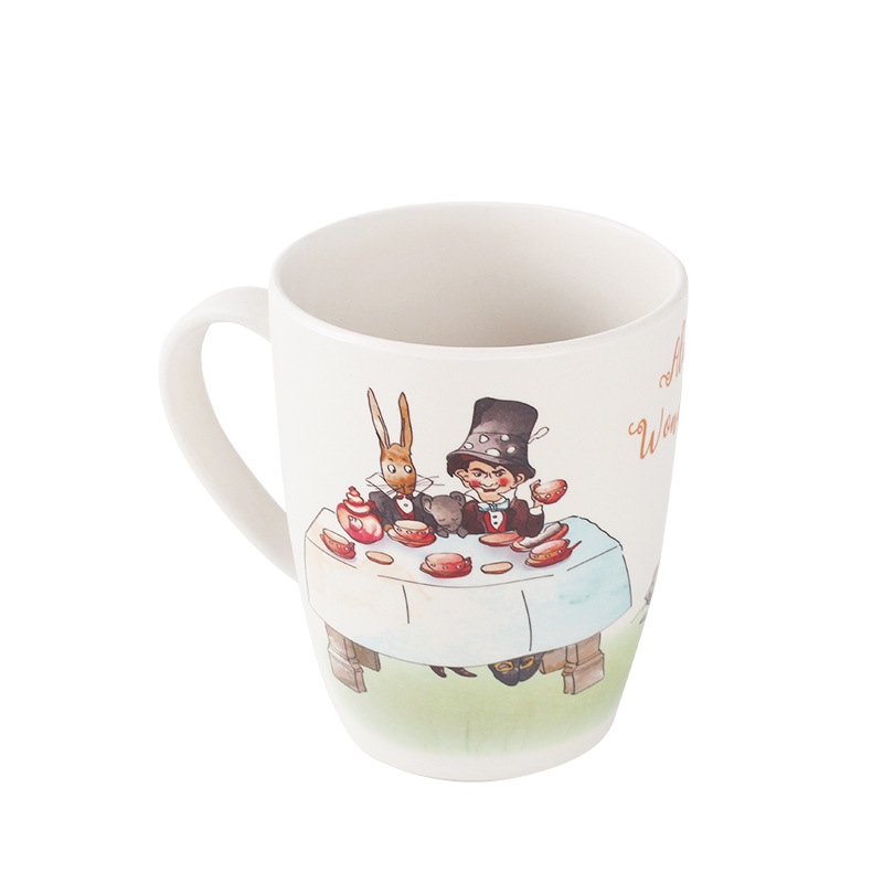 Mug Kopi Serat Bambu Custom 450ml Kanthi Gagang