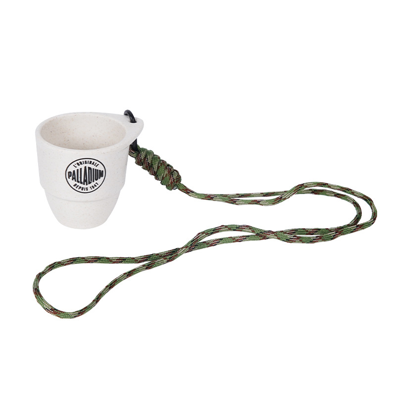Custom Bambu Serat Gantung Neck Outdoor Mini Travel Piala