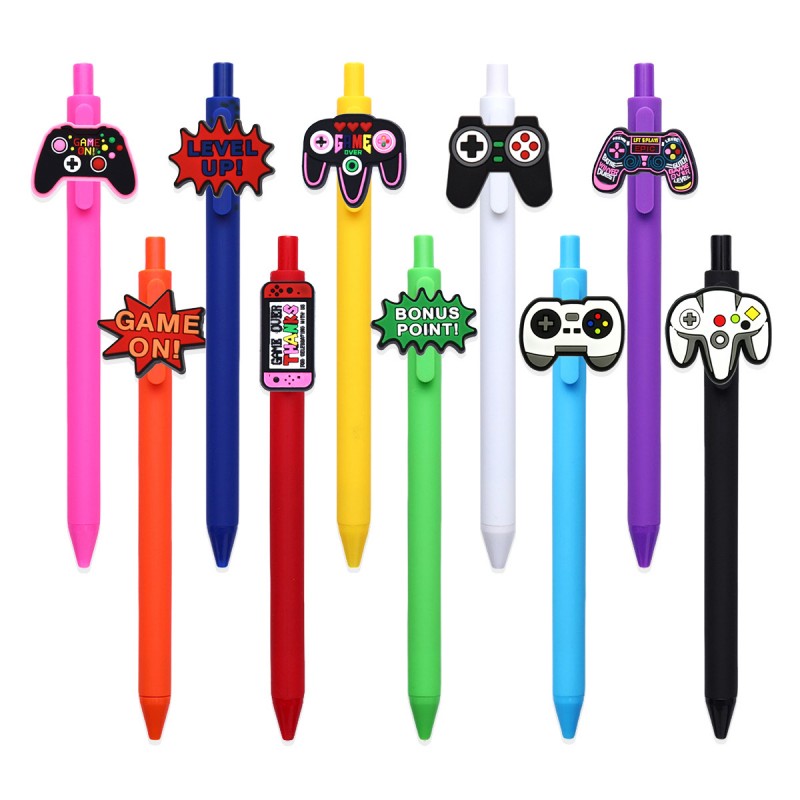 Game Controller Silicone Pesona Retractable Black Ink Gel Pen