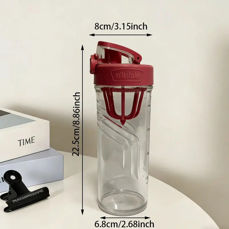 Dopamine Series Transparent Straight Neck Plastic Water Bottle