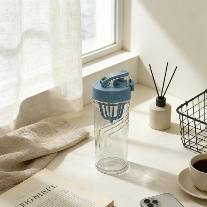 Dopamine Series Transparent Straight Neck Plastic Water Bottle