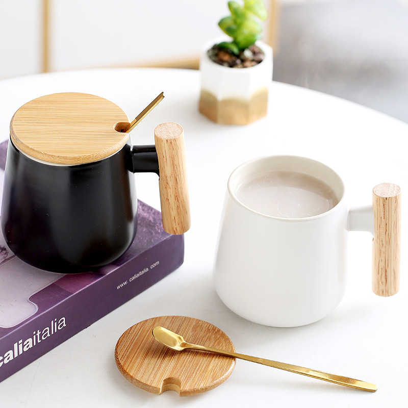 Matte Keramik Mug Kayu Nangani Tutup Sendok Ngarep Gift
