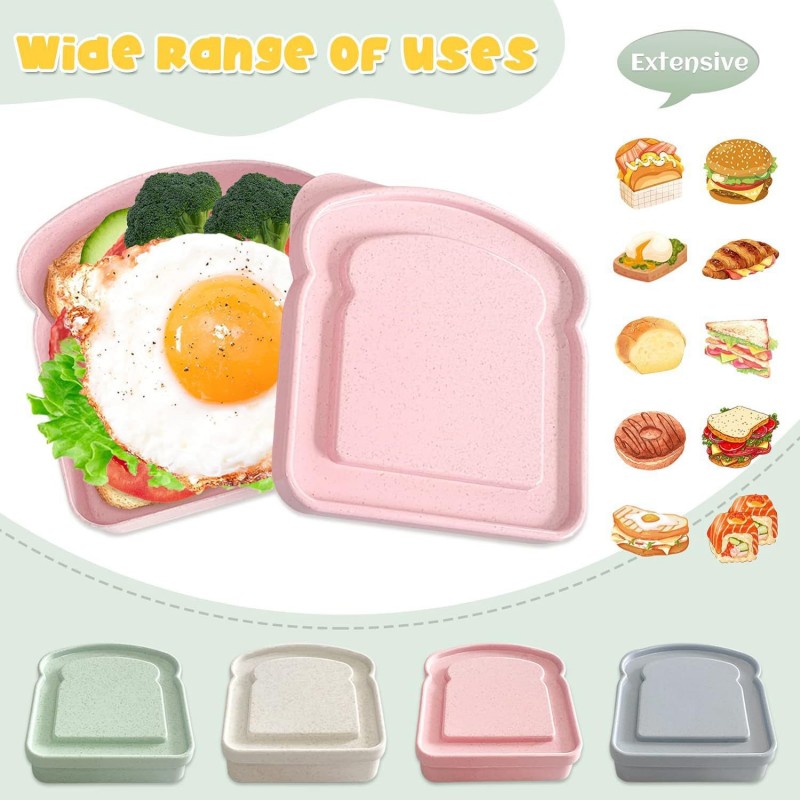Kotak Makan Sandwich Sedotan Gandum