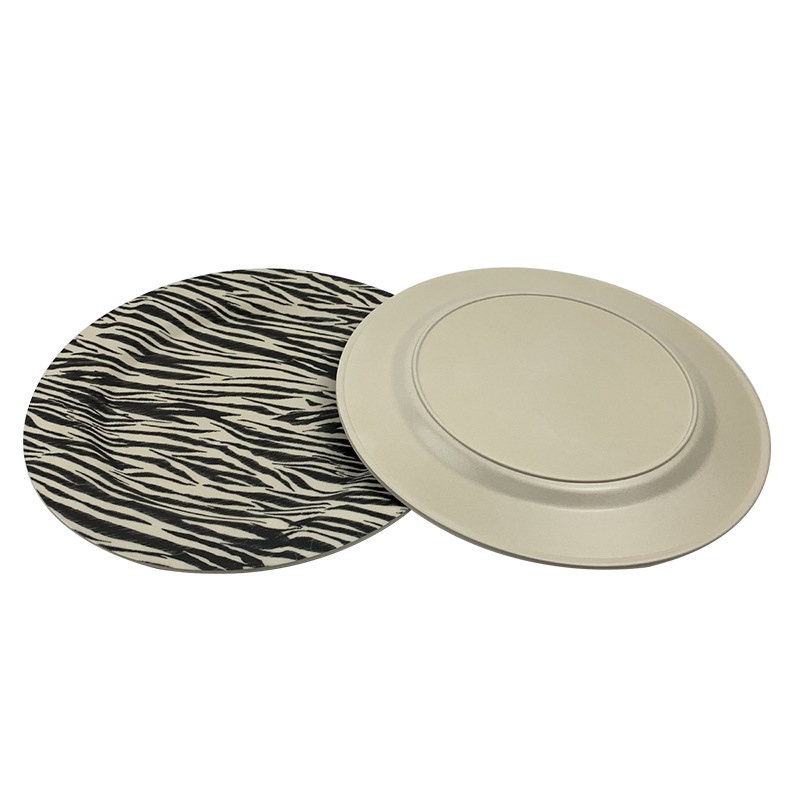Piring Serat Bambu Cetak Zebra
